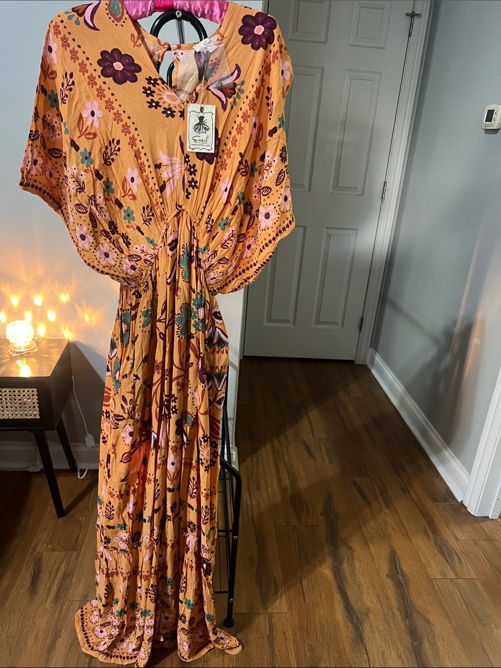 Easel Floral Bohemian Maxi Dress